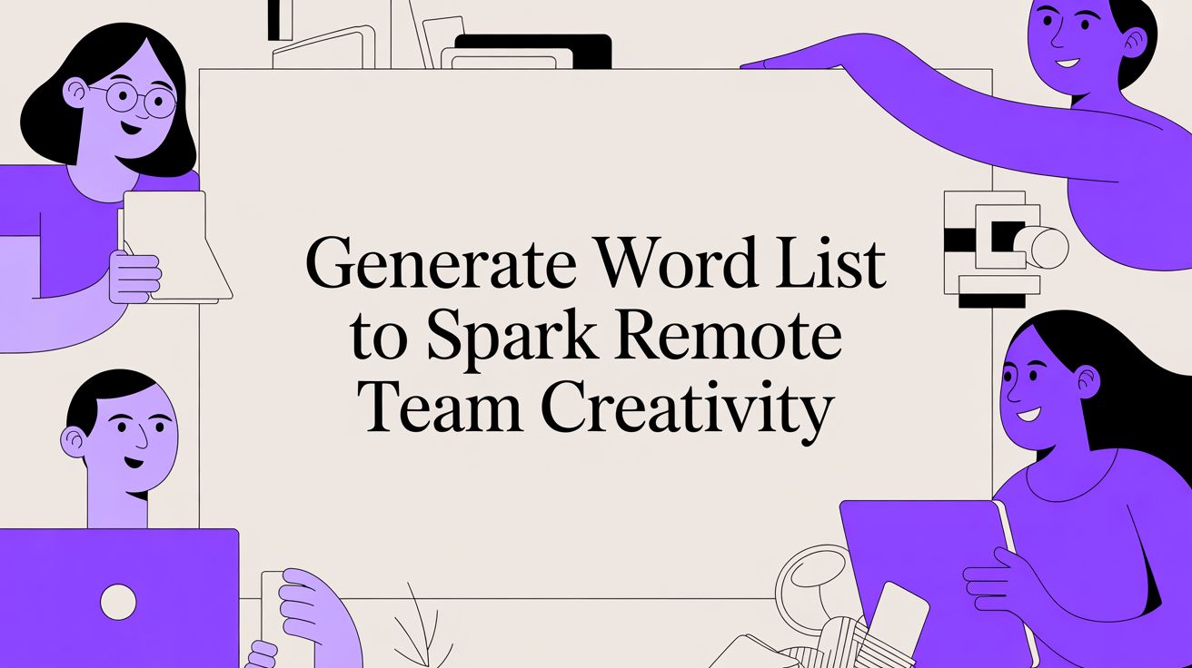 Generate Word List to Spark Remote Team Creativity