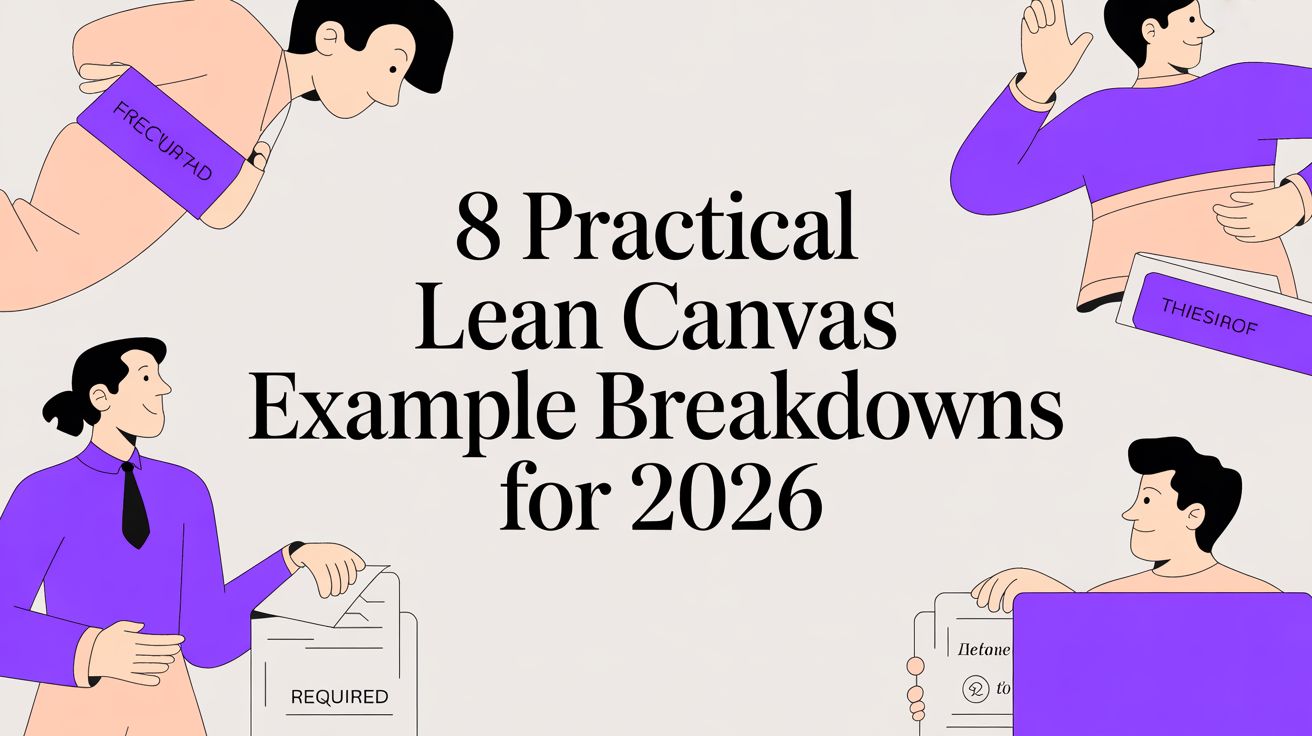 8 Practical Lean Canvas Example Breakdowns for 2026