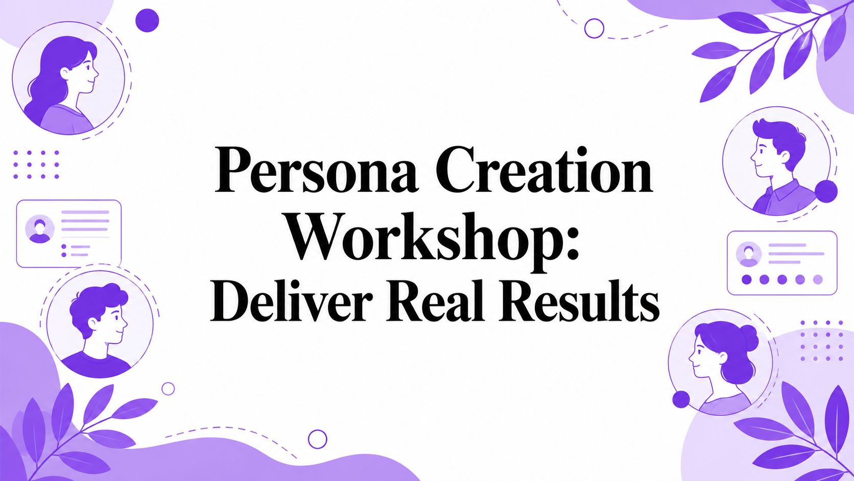 Persona Creation Workshop: Deliver Real Results