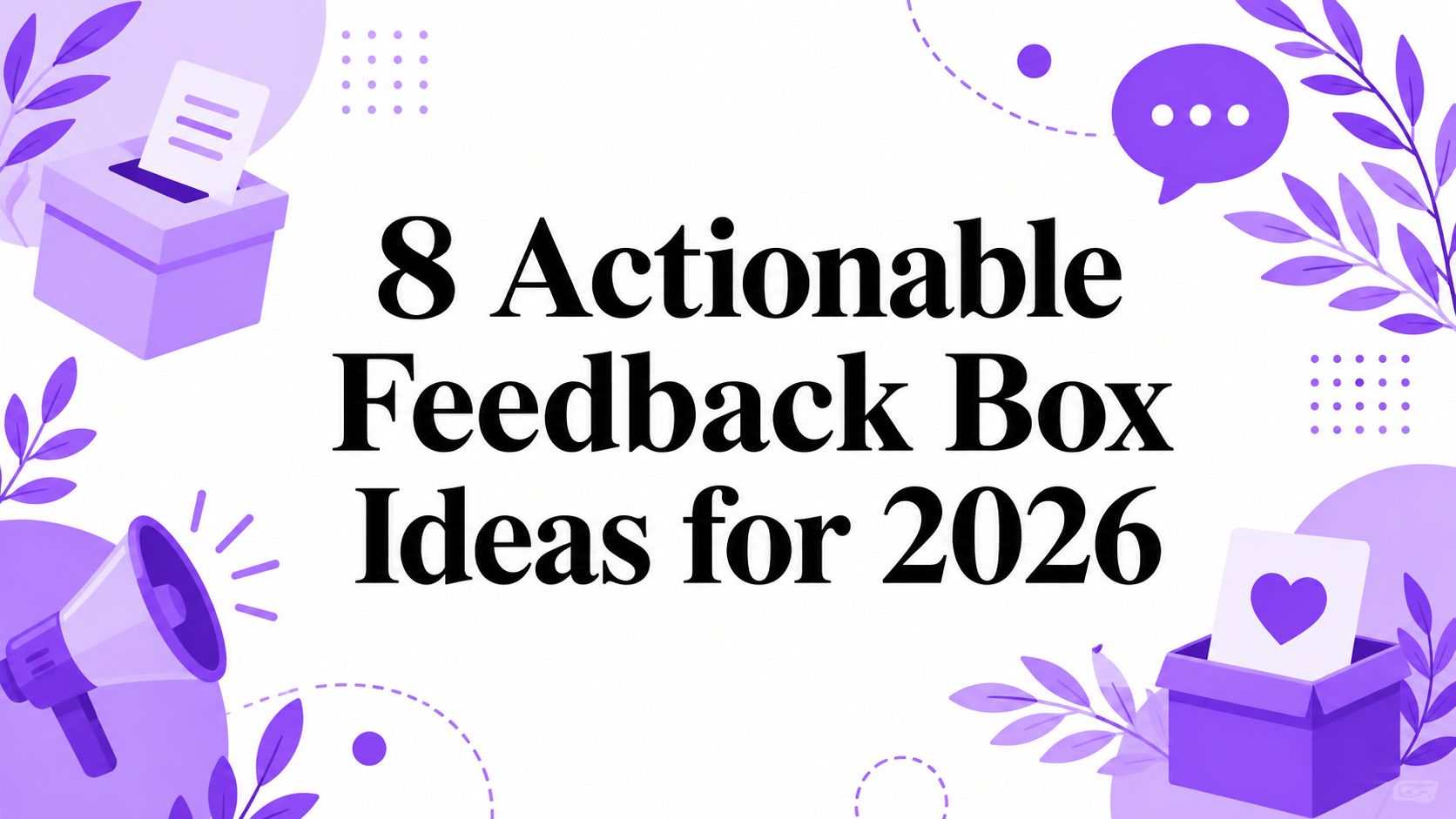 8 Actionable Feedback Box Ideas for 2026